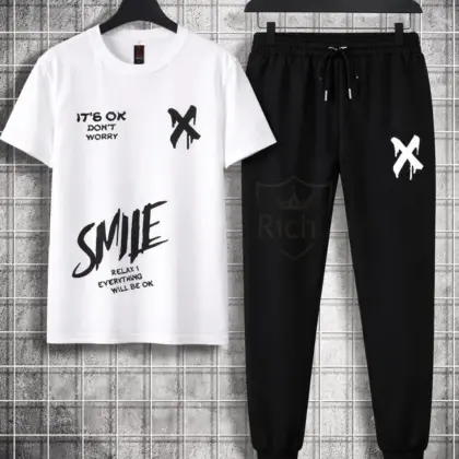 Buy Trendy Logo-Printed Summer Tracksuit for Men – Premium Quality