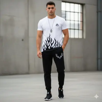 Buy 2 Pcs Men’s Polyester Printed Track Suit – Premium Quality