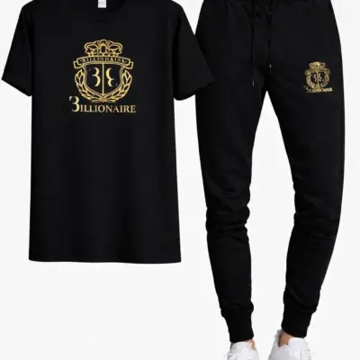 Buy Premium Gold Billionaire T-Shirt & Trouser Set Online