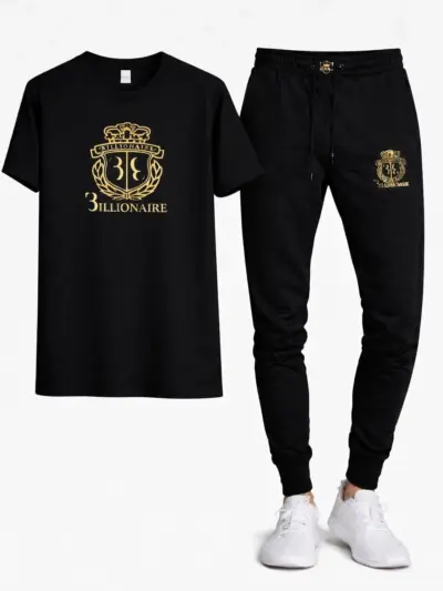 Buy Premium Gold Billionaire T-Shirt & Trouser Set Online