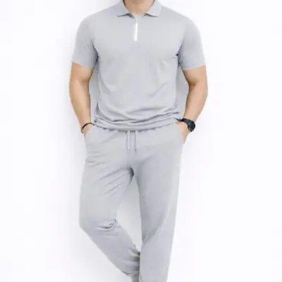 Buy Men’s Premium Plain Track Suit Set – Grey | Best Quality