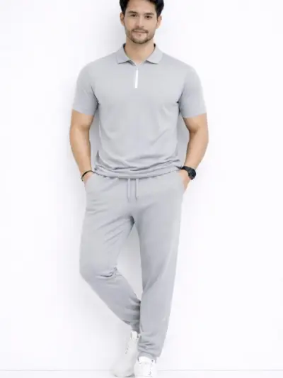 Buy Men’s Premium Plain Track Suit Set – Grey | Best Quality