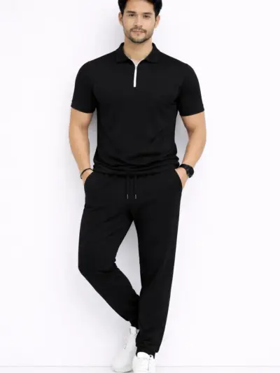 Buy Men’s Premium Plain Track Suit Set – Black | Original Quality