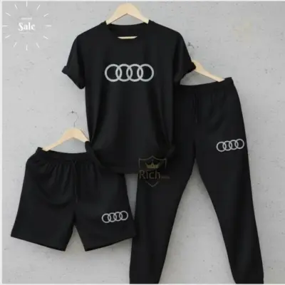 Buy Audi Logo Summer Tracksuit Set – Pack of 3 for Men