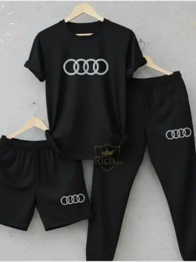 Buy Audi Logo Summer Tracksuit Set – Pack of 3 for Men