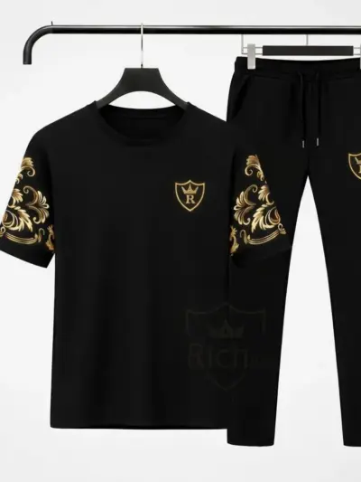 Buy RichMan Royal Summer Tracksuit Set – Premium Cotton T-Shirt & Trouser