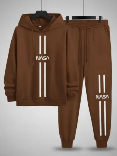 Buy Premium 2 Pcs Men's Polyester Printed Hoodie Track Suit
