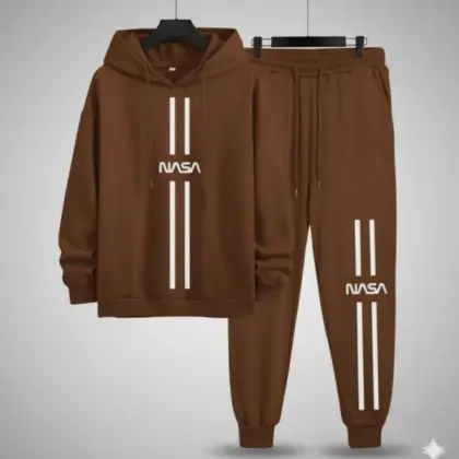 Buy Premium 2 Pcs Men's Polyester Printed Hoodie Track Suit