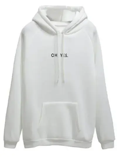 Buy Men's Fleece Printed Hoodie – Premium White Hoodie