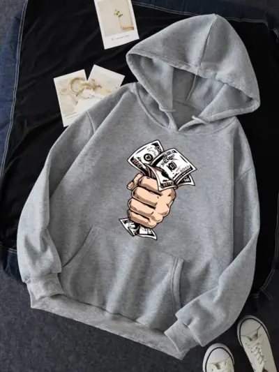 Buy Premium Men’s Grey Fleece Hoodie Medium to XL