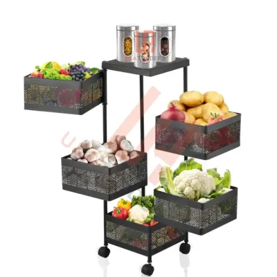 Buy Premium Multi-Level Iron Storage Cart with Wheels