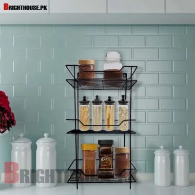 Buy Premium 3 Tier Black Metal Kitchen Rack Organizer