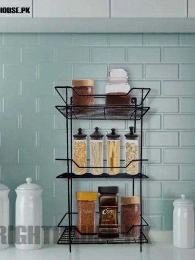 Buy Premium 3 Tier Black Metal Kitchen Rack Organizer