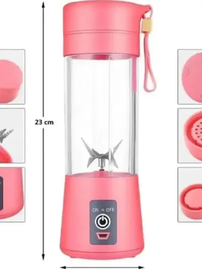 Buy Premium Portable Pink Juicer Blender 23cm Rechargeable