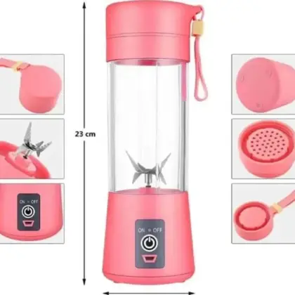 Buy Premium Portable Pink Juicer Blender 23cm Rechargeable
