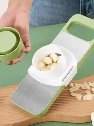 Buy Stainless Steel Garlic Slicer Cutter Green 3Pcs – Premium Kitchen Tool