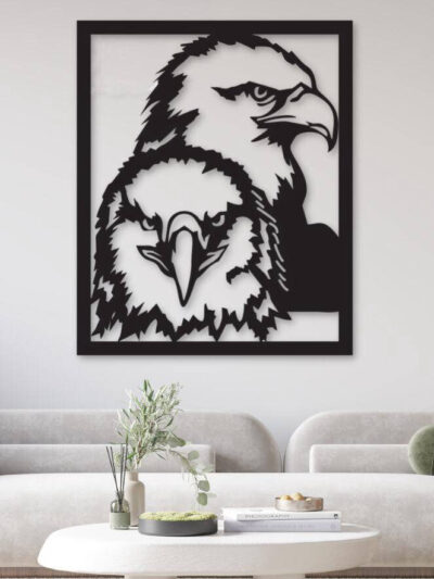 Wall Art Eagle Wooden 16 x 16 Inches 3mm MDF Home Decor