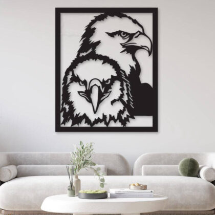 Wall Art Eagle Wooden 16 x 16 Inches 3mm MDF Home Decor