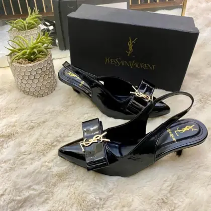 Women’s Black Rexine Fancy Heels Plain Design – 1 Pcs (Sizes 6-11)