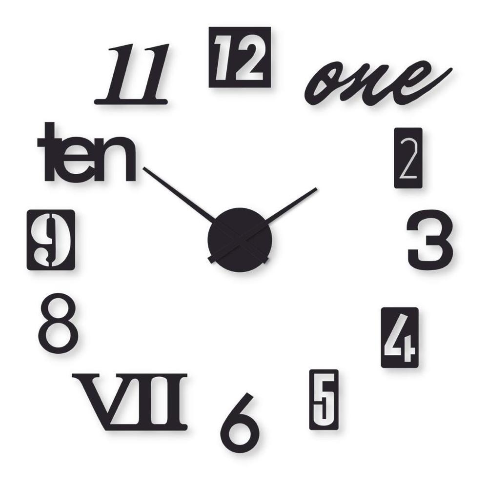 Beautiful Mix Digit Wood Wall Clock – 24 x 24 Inches Laminated Chipboard, 12-Hour Display