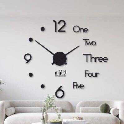 Beautiful Dot Digit Wood Wall Clock 24 x 24 Inches Laminated