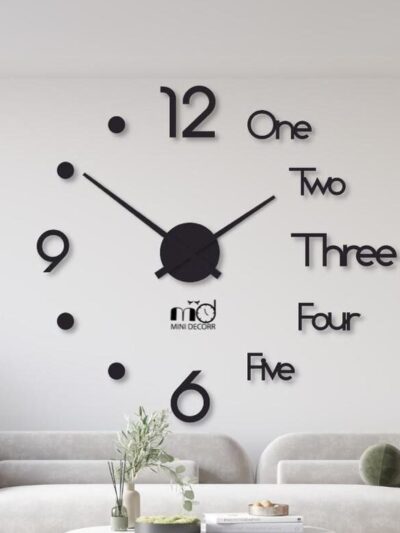 Beautiful Dot Digit Wood Wall Clock 24 x 24 Inches Laminated