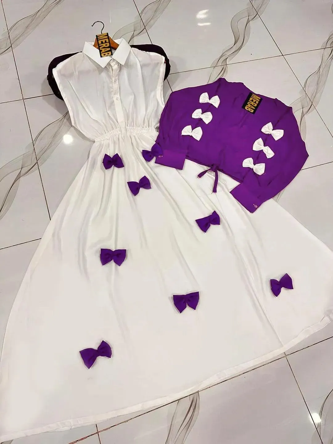 2 Pcs Women's Stitched Blue Chiffon Hand Work Maxi Suit