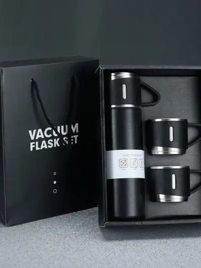 Buy Premium 500ml Vacuum Flask Set with 2 Cups Pakistan