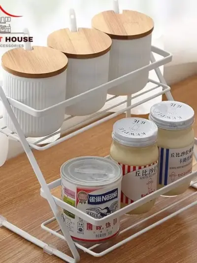 Buy Metal 2-Tier Storage Basket – Premium Kitchen Organizer