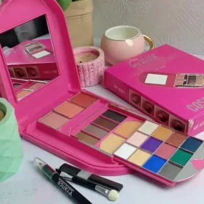 Buy Pink Makeup Palette Set 30 Colors with Mirror