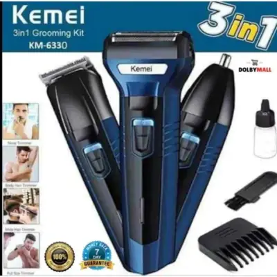 Buy Premium KM-633 3in1 Hair Trimmer Kit for Men