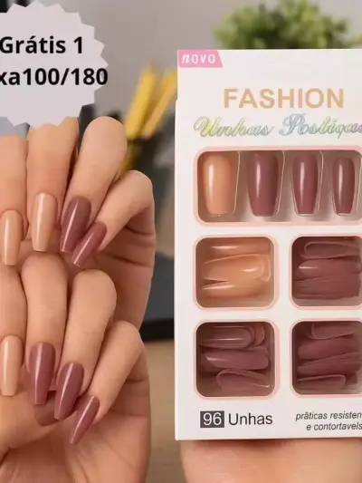 Buy Premium 96 Pcs Smooth Fake Nails Set
