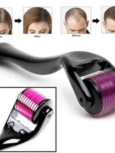 Buy Premium Anti-Hair Fall Derma Roller Black Pink