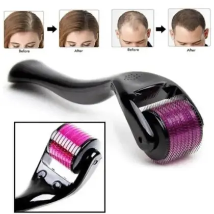 Buy Premium Anti-Hair Fall Derma Roller Black Pink