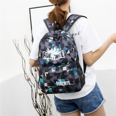 Buy Fortnite Geometric Nylon School Bag for Students Online