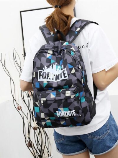 Buy Fortnite Geometric Nylon School Bag for Students Online