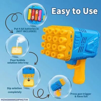 Buy Blue Yellow Bubble Gun for Kids Online Pakistan