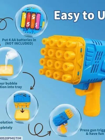 Buy Blue Yellow Bubble Gun for Kids Online Pakistan