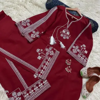 Buy Air Saree Aari Embroidery Bareeza Cotton Suit