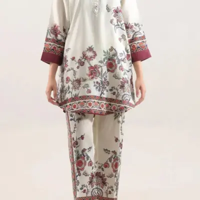 Buy Off White Digital Print Lawn 2Pcs Set Online