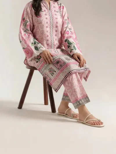 Buy Pink Digital Print Lawn 2-Piece Kurta Set Online