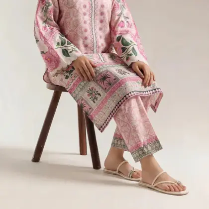 Buy Pink Digital Print Lawn 2-Piece Kurta Set Online