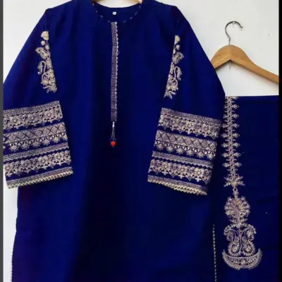Buy Blue Embroidered Kurta Set for Women Online