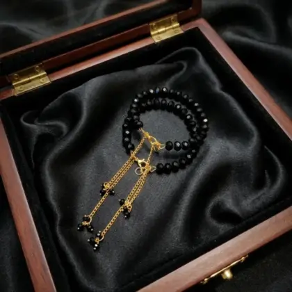 Adjustable Pearl Chain Bracelet Set for Women Alloy 2 Pcs