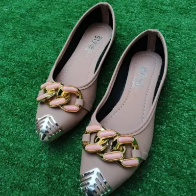 Buy Premium Pink Gold Chain Pumps for Women Online