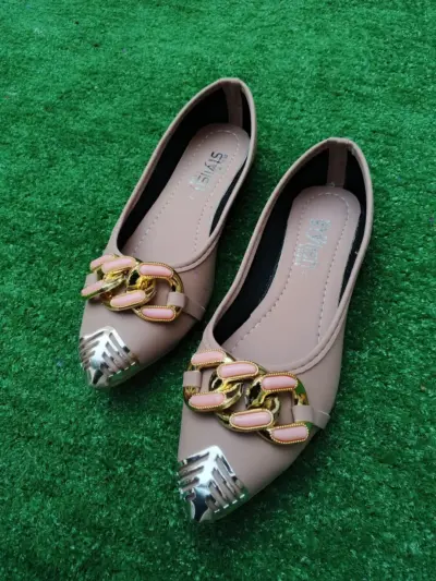 Buy Premium Pink Gold Chain Pumps for Women Online