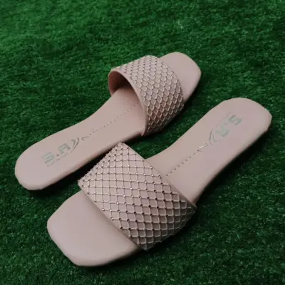 Buy Premium Women Synthetic Leather Rhinestone Flats Pink