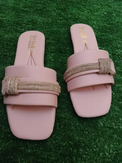 Buy Premium Pink Rhinestone Women's Flip Flops