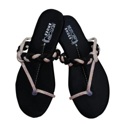 Buy Premium Women's Rhinestone Satin Flat Shoes Online