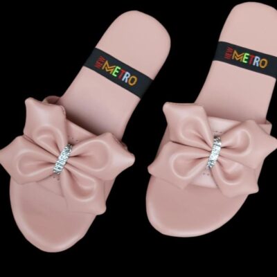 Buy Premium Women PU Leather Bow Flat Shoes Pink Semi-Formal